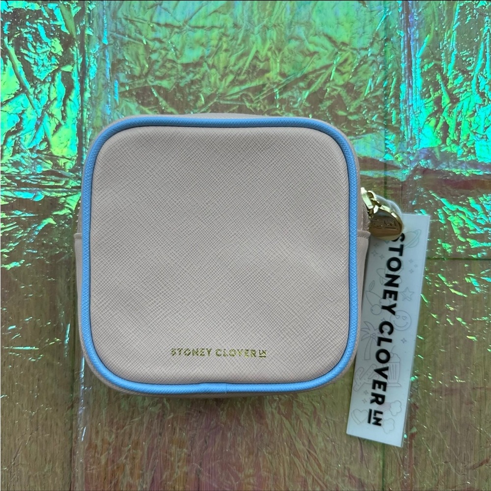 🆕 Stoney Clover Lane Vegan Leather Pink Shell Embossed Peach Mini Pouch - Picture 4 of 6